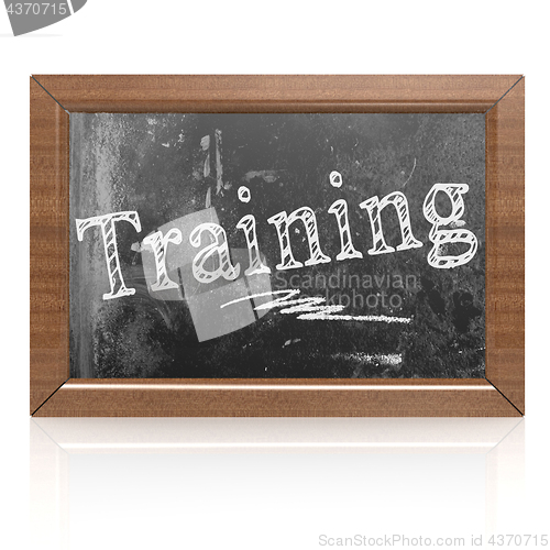 Image of Training text written on blackboard