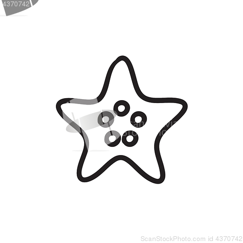 Image of Starfish sketch icon.