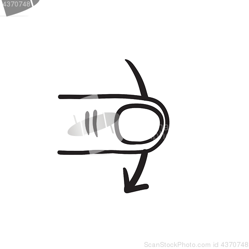 Image of Touch screen gesture sketch icon.