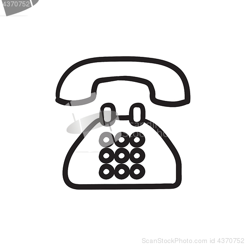 Image of Telephone sketch icon.