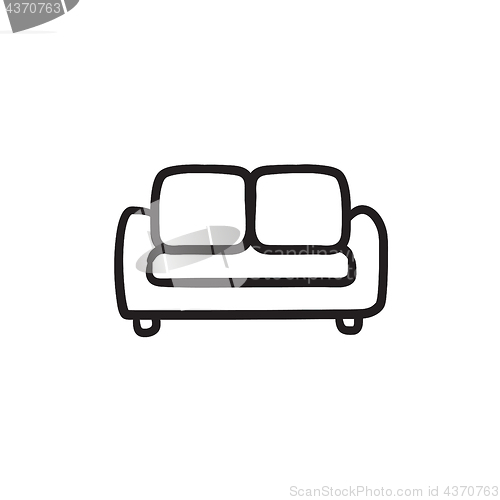 Image of Sofa sketch icon.