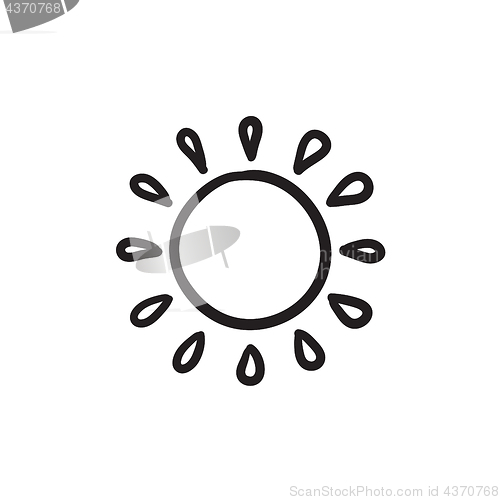 Image of Sun sketch icon.