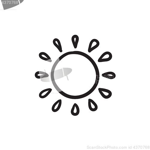 Image of Sun sketch icon.