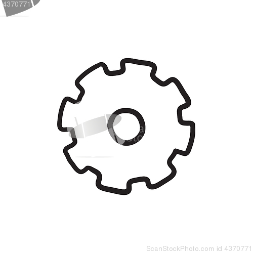 Image of Gear sketch icon.