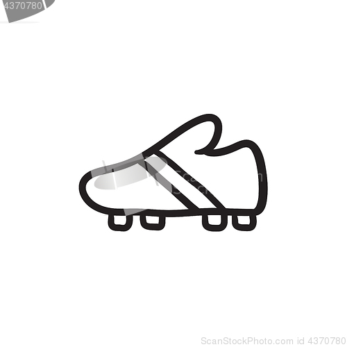 Image of Football boot sketch icon.