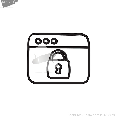 Image of Security browser sketch icon.