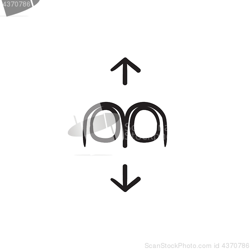 Image of Touch screen gesture sketch icon.