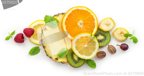 Image of various fresh fruit slices