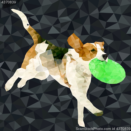 Image of Vector polygonal dogs silhouettes