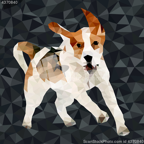 Image of Vector polygonal dogs silhouettes