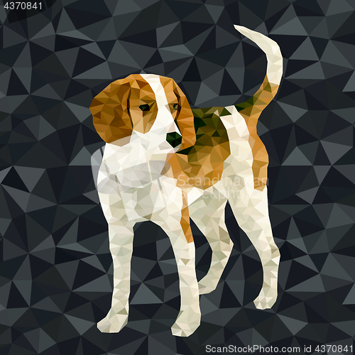 Image of Vector polygonal dogs silhouettes
