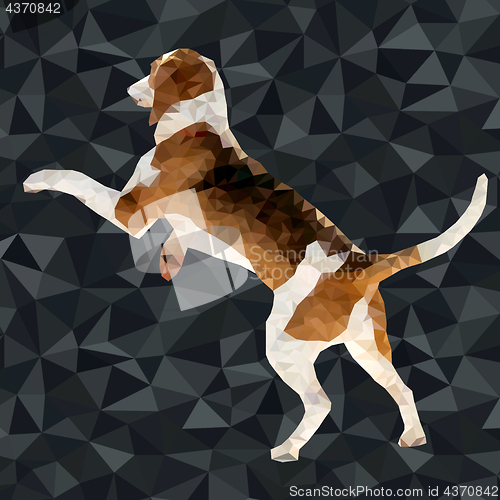 Image of Vector polygonal dogs silhouettes