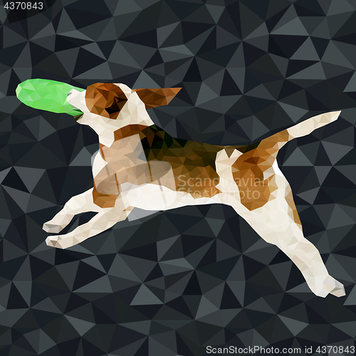 Image of Vector polygonal dogs silhouettes