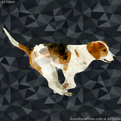 Image of Vector polygonal dogs silhouettes