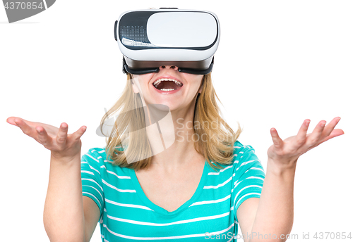 Image of Woman with VR glasses