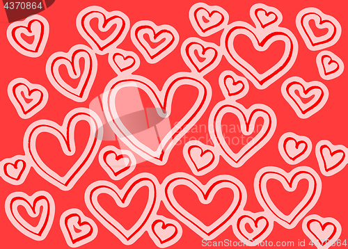 Image of Background with abstract hearts pattern