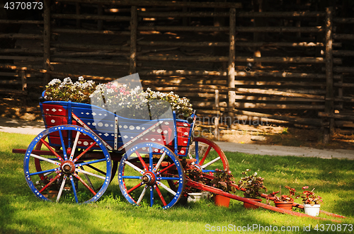 Image of Cart With Flowers