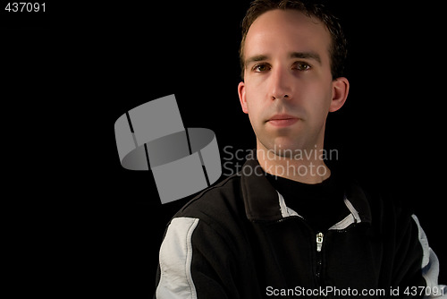 Image of Male Portrait Isolated on Black