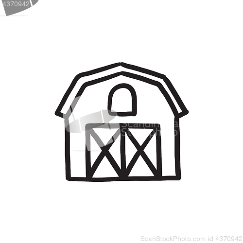 Image of Farm buildings sketch icon.