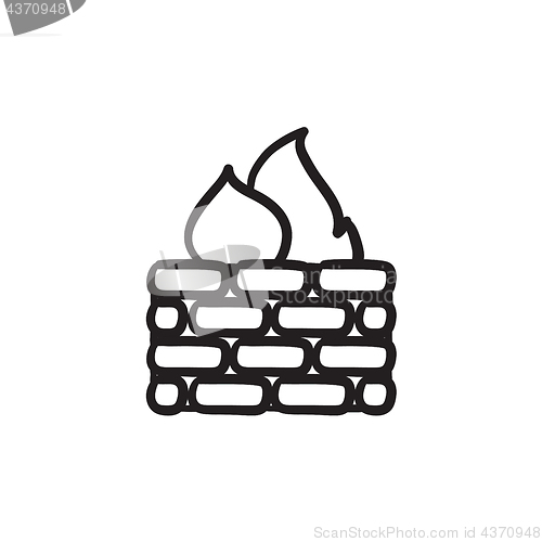 Image of Firewall sketch icon.