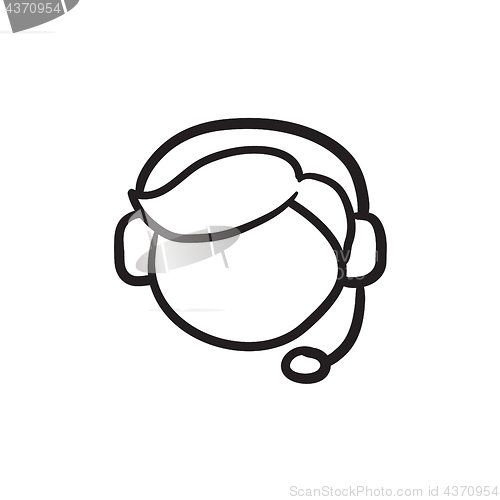 Image of Customer service sketch icon.