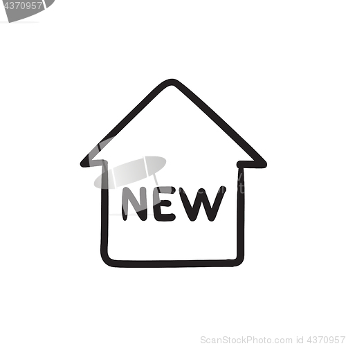 Image of New house sketch icon.