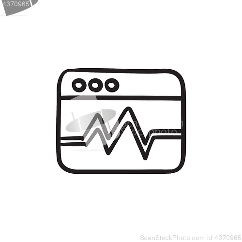 Image of Web analytics information sketch icon.