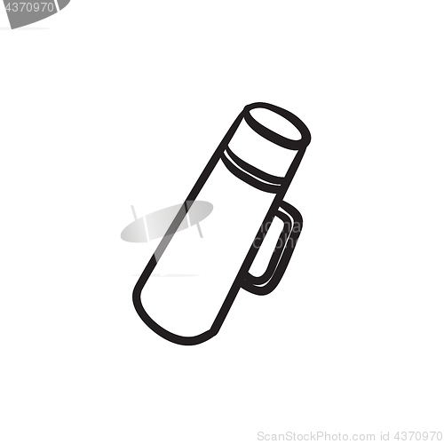 Image of Thermos sketch icon.