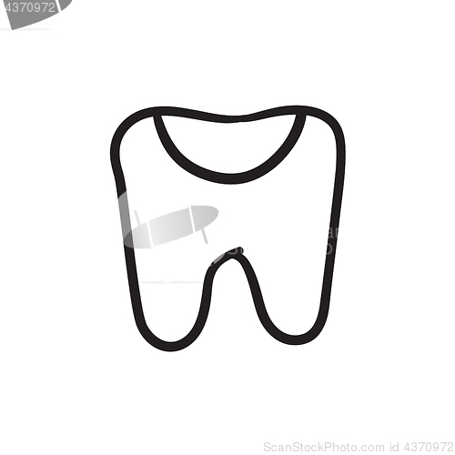 Image of Tooth decay sketch icon.