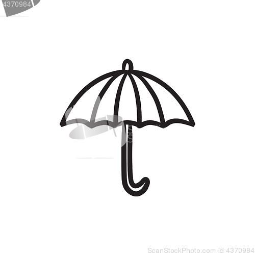 Image of Umbrella sketch icon.