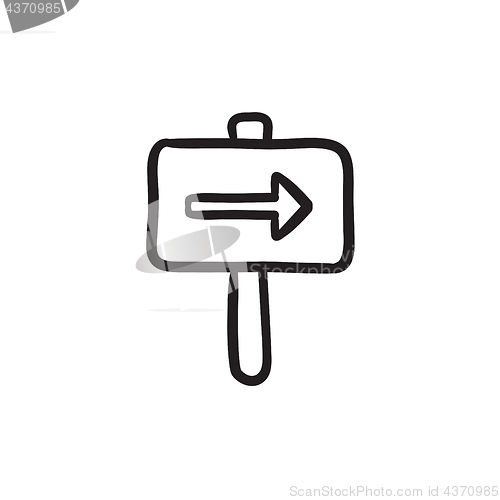 Image of Travel traffic sign sketch icon.