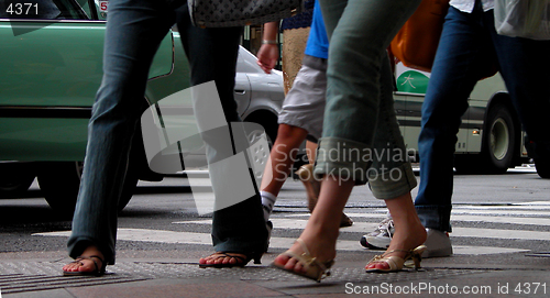 Image of People walking in the city