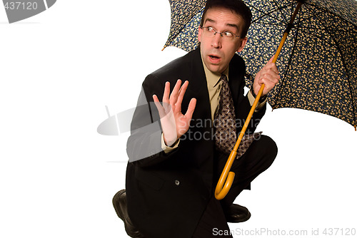 Image of Scared Businessman