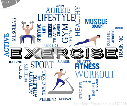 Image of Exercise Fitness Means Physical Activity And Athletic