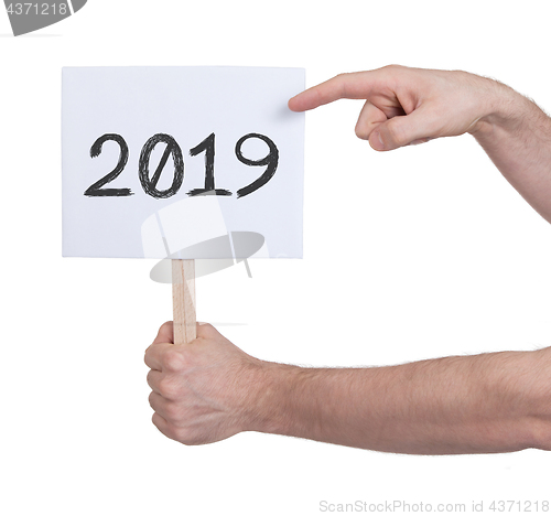 Image of Sign with a number - The year 2019