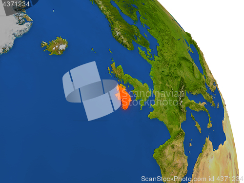 Image of Map of Ireland in red