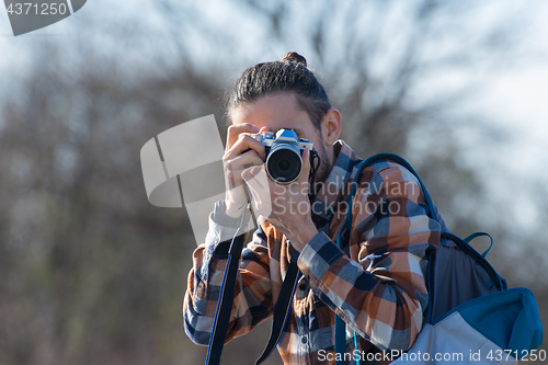 Image of Photographer shoots close-up