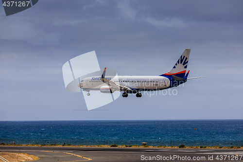 Image of ARECIFE, SPAIN - APRIL, 15 2017: Boeing 737 - 800 of SunExpress 