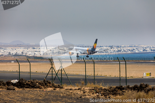 Image of ARECIFE, SPAIN - APRIL, 16 2017: Boeing 757-300 of Condor with t