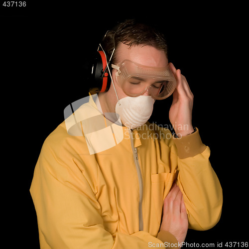 Image of Worker With Headache
