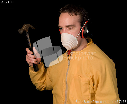 Image of Worker With Hammer