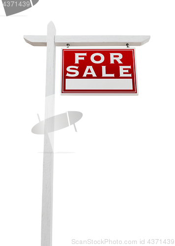 Image of Right Facing For Sale Real Estate Sign Isolated on a White Backg