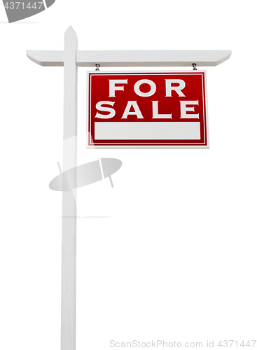 Image of Right Facing For Sale Real Estate Sign Isolated on a White Backg