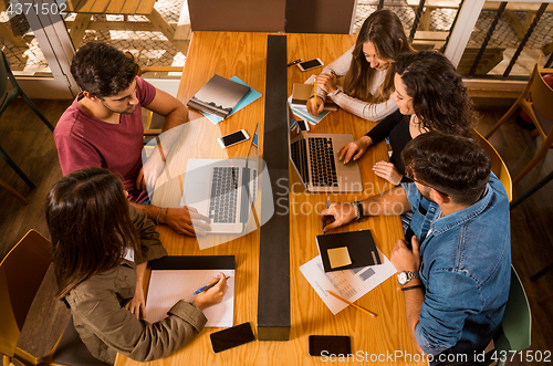 Image of Group of students working together