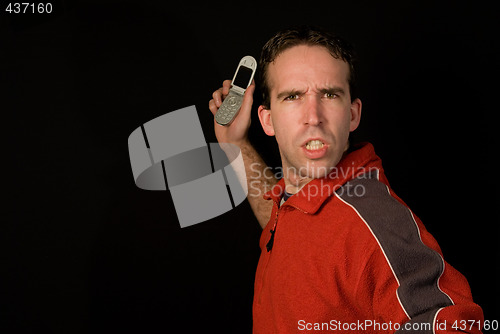 Image of Man Throwing Cellphone