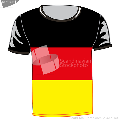 Image of T-shirt with flag Germany
