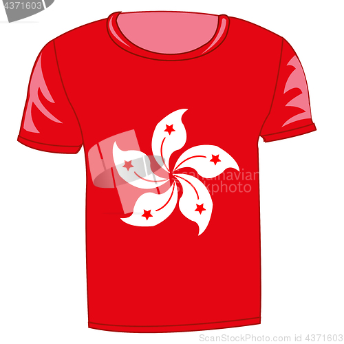 Image of T-shirt flag Hong kong