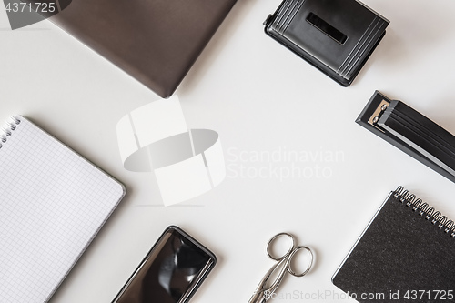 Image of Desktop with office gadgets
