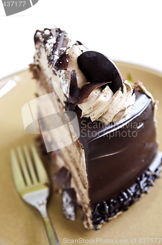 Image of Slice of chocolate cake