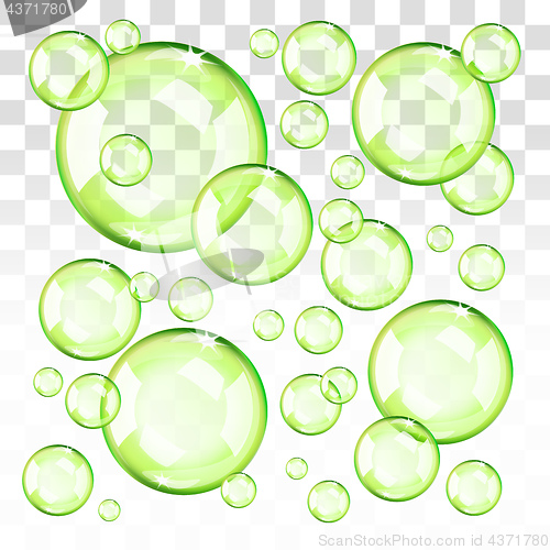 Image of Transparent green bubbles